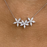 Diamond Pendant Necklace 1.6 ct White Gold