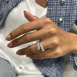 Diamond Statement Fashion Ring 1.75 ct TCW, White Gold 14K