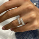 Diamond Statement Fashion Ring 1.75 ct TCW, White Gold 14K