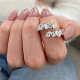 Diamond Wrap Ring 1.66 Carat White Gold 14K