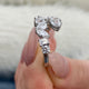 Diamond Open Band Ring 1.6 ct White Gold
