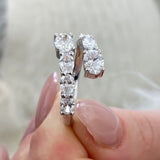 Diamond Wrap Ring 1.83 Carat White Gold 14K