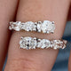 Diamond Wrap Ring 1.83 Carat White Gold 14K