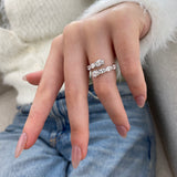 Diamond Wrap Ring 1.83 Carat White Gold 14K