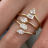 Diamond Wrap Ring 1.33 Carat Yellow Gold 14K