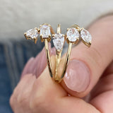 Diamond Open Band Ring 1.3 ct Yellow Gold