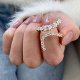 Diamond Wrap Ring 2.11 Carat Yellow Gold 14K