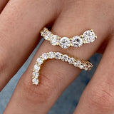 Diamond Wrap Ring 2.11 Carat Yellow Gold 14K