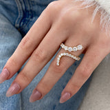 Diamond Wrap Ring 2.11 Carat Yellow Gold 14K