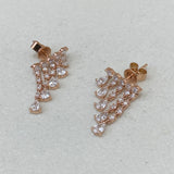 Diamond Chandelier Earrings 2.5 ct Rose Gold