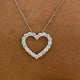 Diamond Pendant Necklace 1.47 Carat White Gold 14K