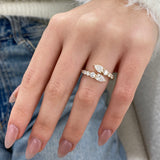 Diamond Wrap Ring 1.65 Carat Yellow Gold 14K