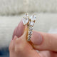 Diamond Wrap Ring 1.65 Carat Yellow Gold 14K