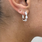 Diamond Hoop Earrings 1.4 ct White Gold