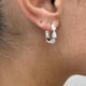 Diamond Hoop Earrings 1.4 ct White Gold