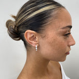 Diamond Hoop Earrings 1.4 ct White Gold
