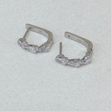 Diamond Hoop Earrings 1.4 ct White Gold
