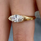 Solvaira Ring 1 ct TCW , Solid Gold 14k