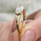 Solvaira Ring 1 ct TCW , Solid Gold 14k