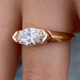 Solvaira Ring 1 ct TCW , Solid Gold 14k