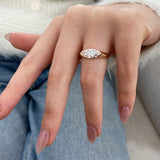 Solvaira Ring 1 ct TCW , Solid Gold 14k