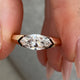 Solvaira Ring 1 ct TCW , Solid Gold 14k