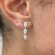 Diamond Drop Earrings 2.2 ct White Gold