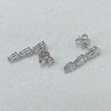 Diamond Drop Earrings 2.2 ct White Gold