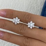 Diamond Stud Earrings 1.9 ct White Gold
