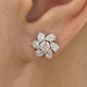 Diamond Stud Earrings 2 ct White Gold