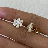 Diamond Stud Earrings 1.9 ct Yellow Gold