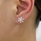 Diamond Stud Earrings 2 ct Rose Gold