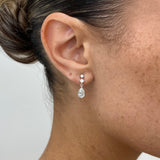 Diamond Drop Earrings 1.3 ct White Gold