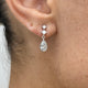 Diamond Drop Earrings 1.4 ct White Gold