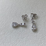 Diamond Drop Earrings 1.3 ct White Gold