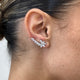 Diamond Climber Earrings 2.33 ct White Gold