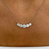 Diamond Pendant Necklace 3 ct White Gold