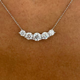 Diamond Pendant Necklace 3 ct White Gold