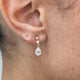 Diamond Drop Earrings 1.4 ct Yellow Gold