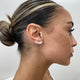 Diamond Climber Earrings 1.5 ct Rose Gold