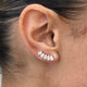 Diamond Climber Earrings 1.6 ct Rose Gold