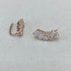 Diamond Climber Earrings 1.5 ct Rose Gold