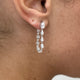 Diamond Dangle Earrings 2.8 ct White Gold