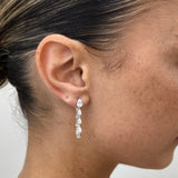 Diamond Dangle Earrings 2.7 ct White Gold