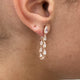 Diamond Dangle Earrings 2.8 ct Rose Gold