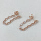 Diamond Dangle Earrings 2.8 ct Rose Gold