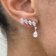 Diamond Drop Earrings 2.7 ct White Gold