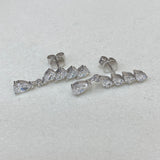 Diamond Drop Earrings 2.6 ct White Gold