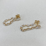 Diamond Dangle Earrings 2.6 ct Yellow Gold