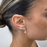 Diamond Drop Earrings 2.6 ct Yellow Gold